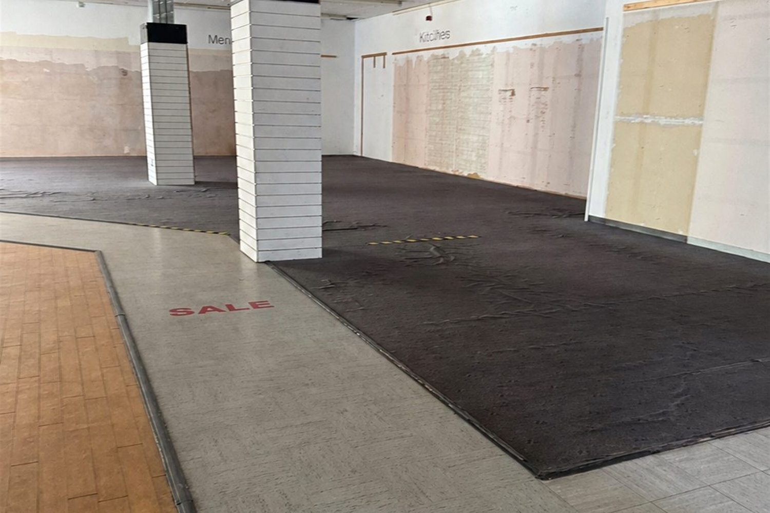 Shop floor cleared and left tidy