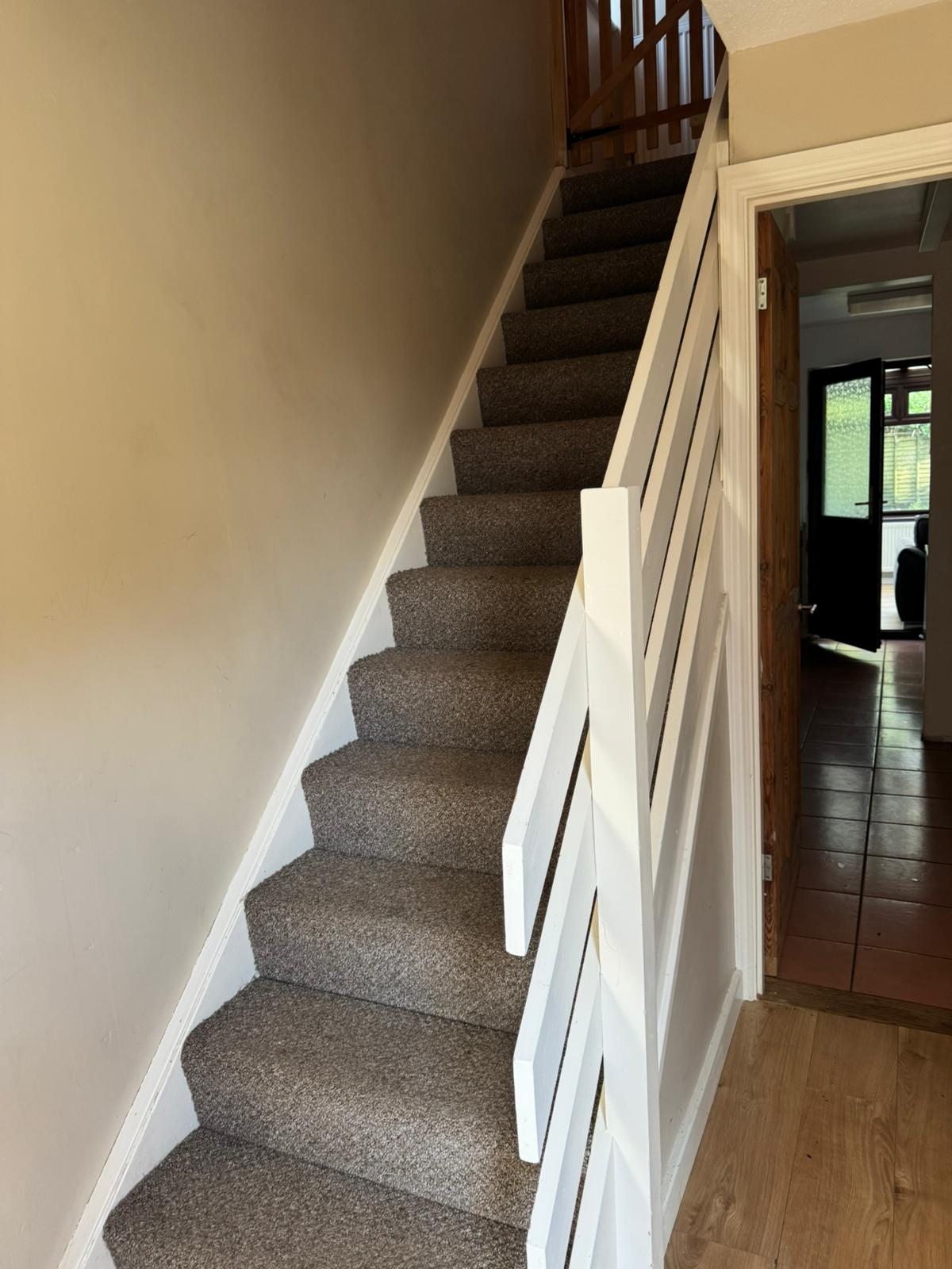 Stairs and hallway cleaned